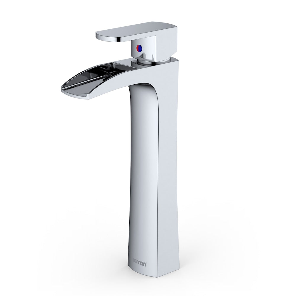 Kassel Single Hole Single Handle Vessel Bathroom Faucet with Matching Pop-up Drain in Chrome