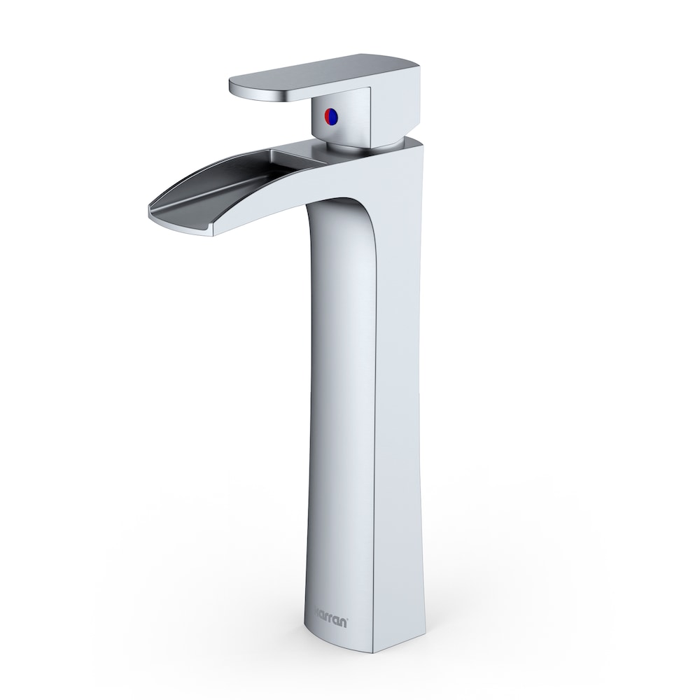 Kassel Single Hole Single Handle Vessel Bathroom Faucet-Matching Pop-up Drain in Stainless Steel