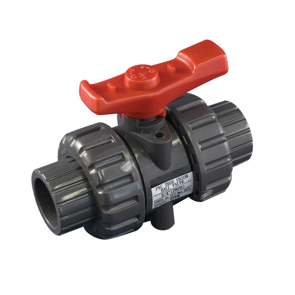 1-1/2-inch Threaded or Solvent PVC True Union Ball Valve