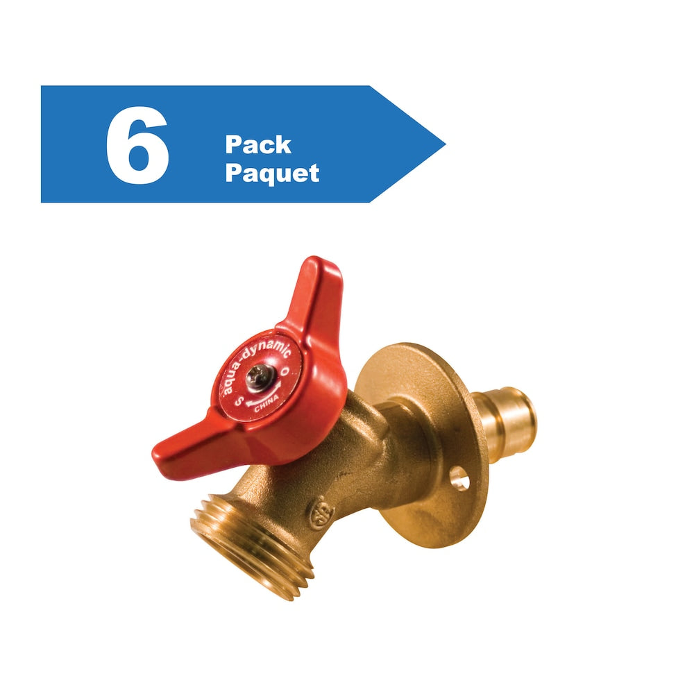 1/2-inch F1960 PEX Quarter Turn Sillcock Pack of 6