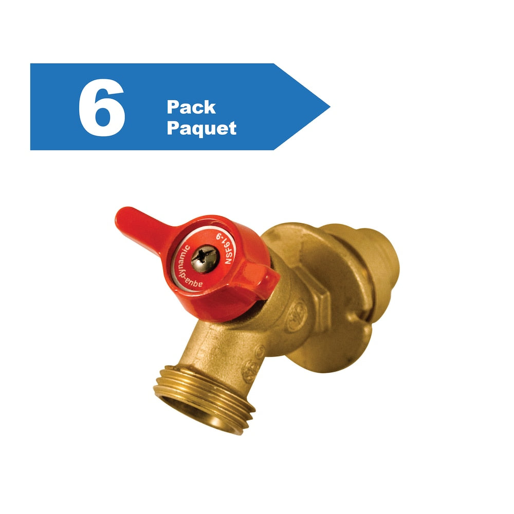 1/2-inch Push-Fit Quarter Turn Sillcock Pack of 6