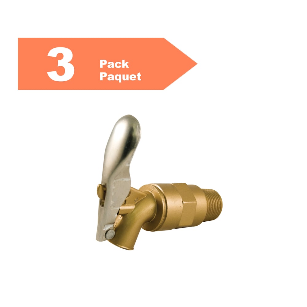 3/4-inch Plain Outlet Zamac Barrell and Drum Faucet Pack of 3