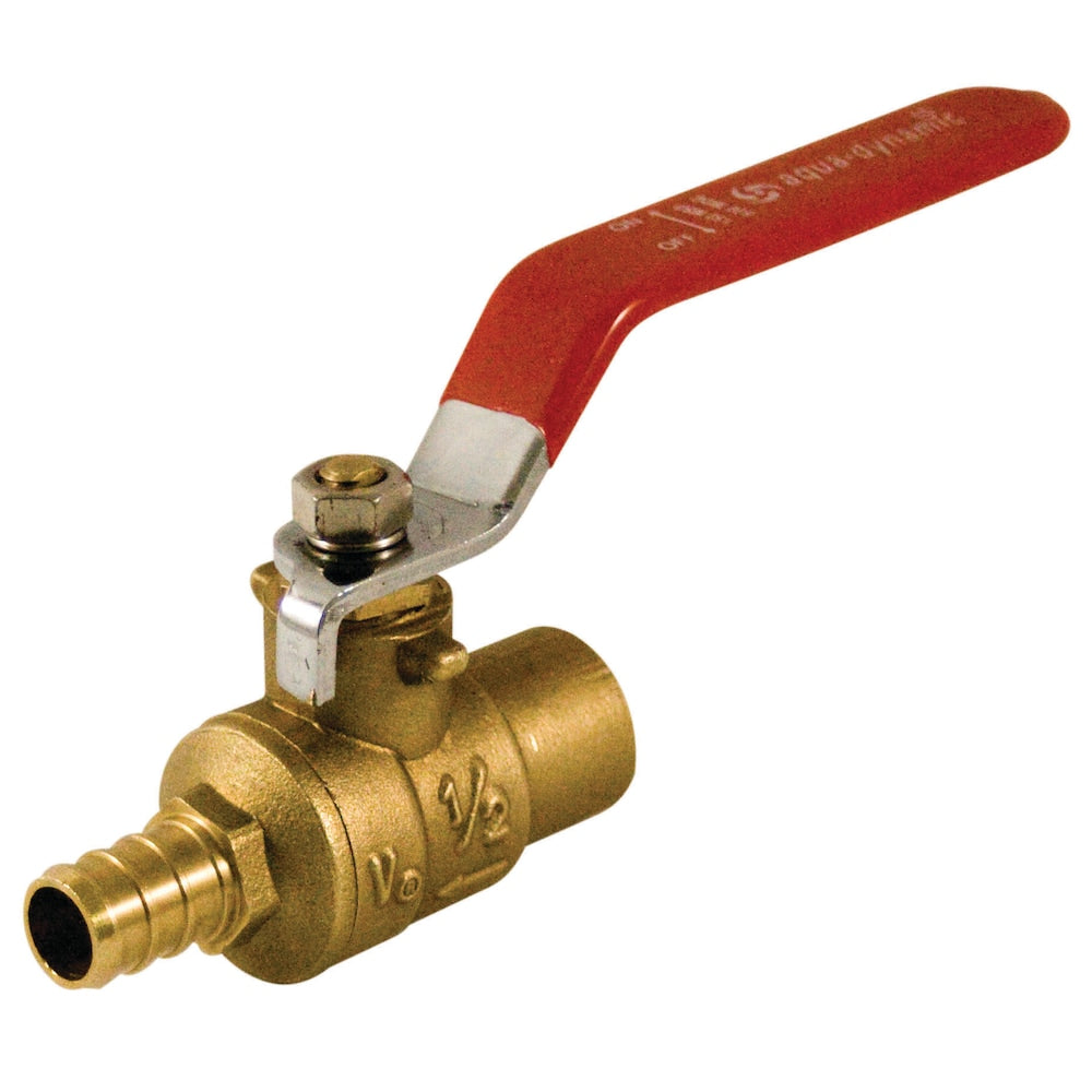 3/4-inch Solder x PEX Brass Ball Valve Pack of 5