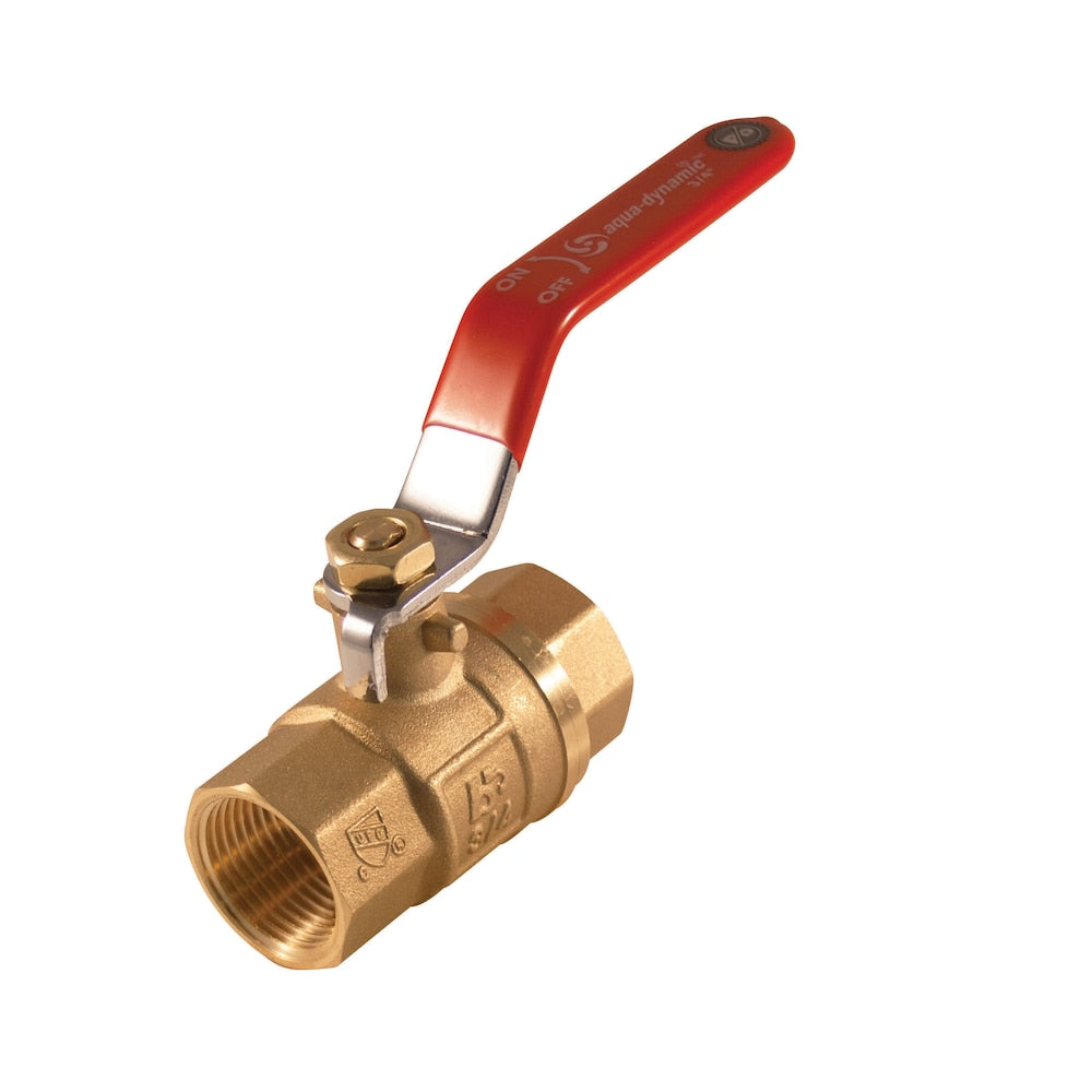 1/4-inch Threaded Brass Full Port Ball Valve Pack of 5