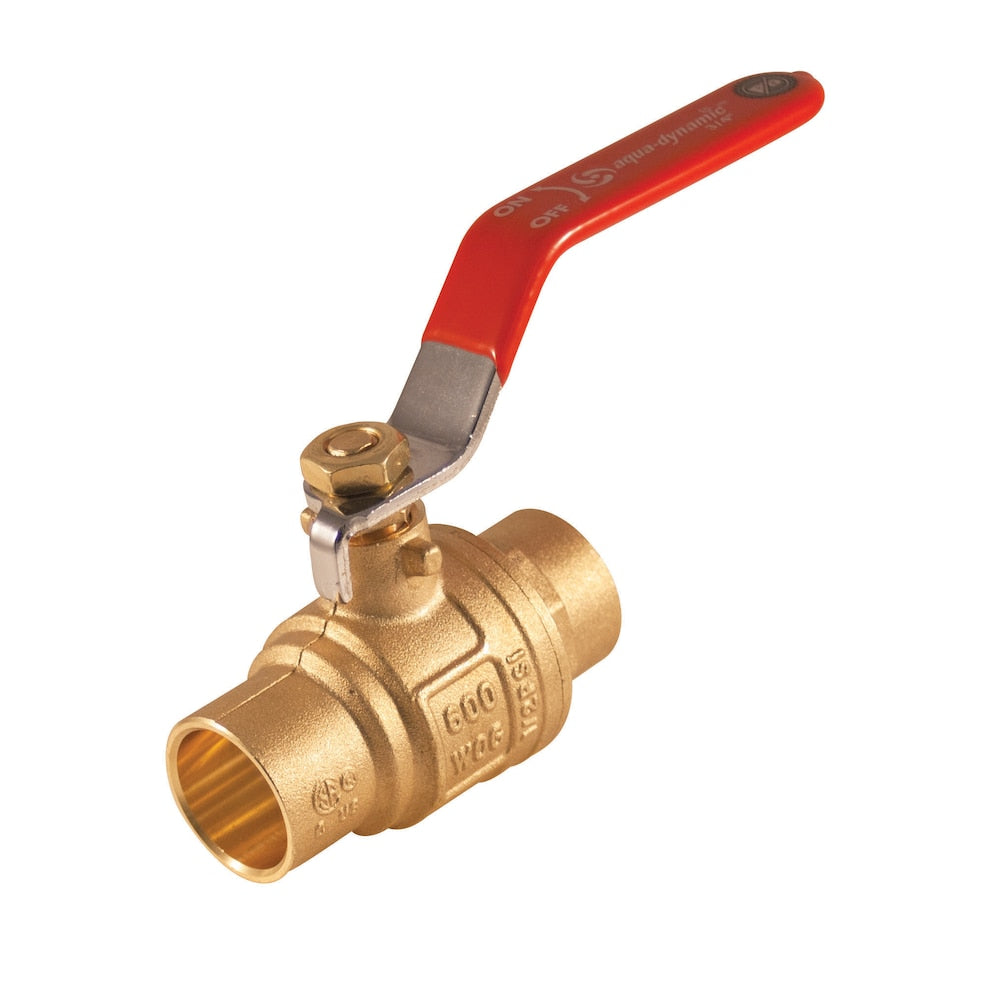 1-inch Solder Brass Full Port Ball Valve Pack of 3