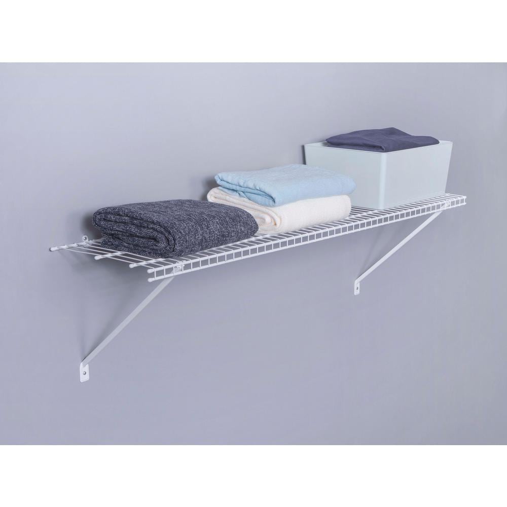 Fixed Mount Closet Organization Shelving Drywall Back Wall Support Clips and Braces (7-Pack)