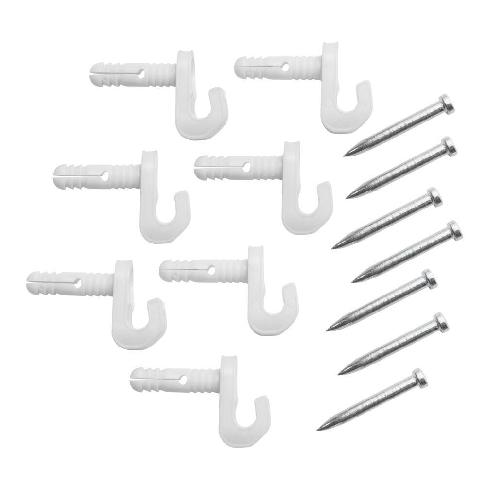 Fixed Mount Closet Organization Shelving Drywall Back Wall Support Clips and Braces (7-Pack)