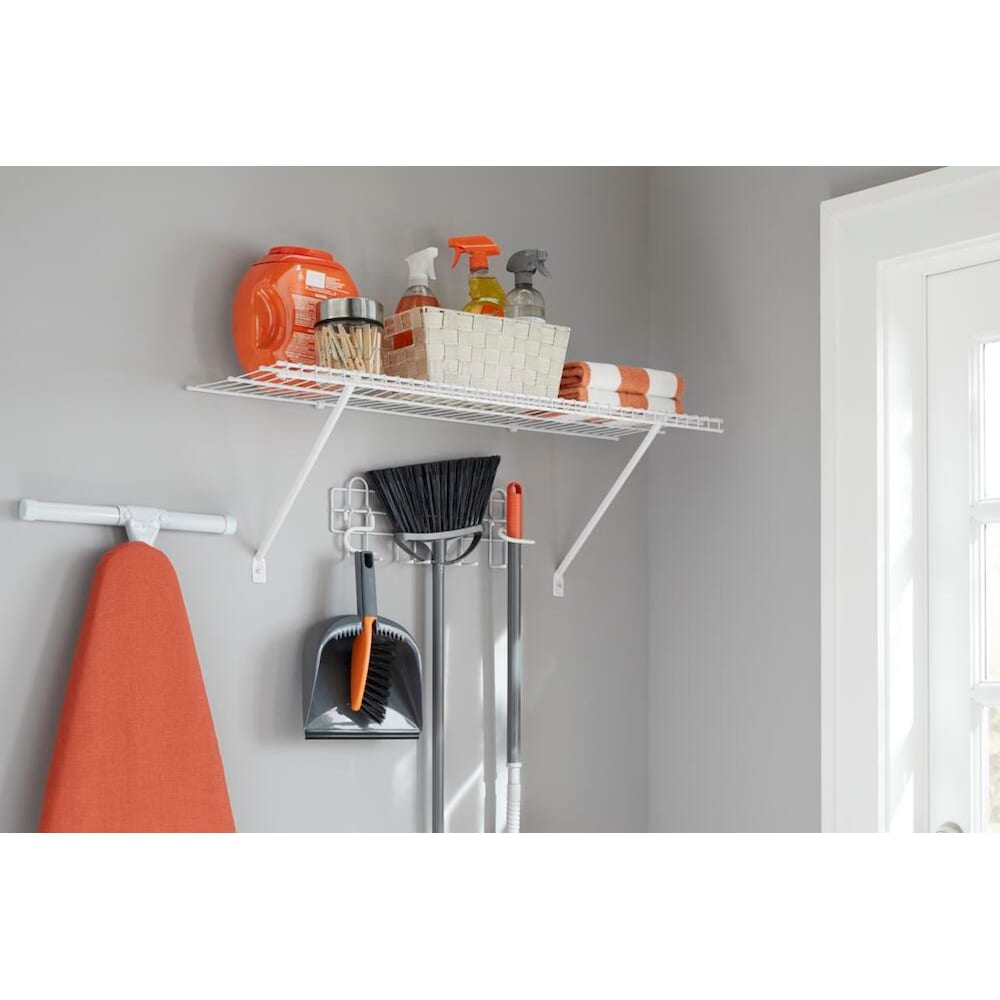 Fixed Mount Closet Organization Shelving Drywall Back Wall Support Clips and Braces (7-Pack)