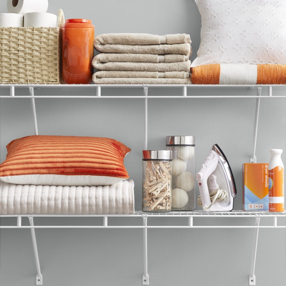 Fixed Mount Closet Organization Shelving Drywall Back Wall Support Clips and Braces (7-Pack)