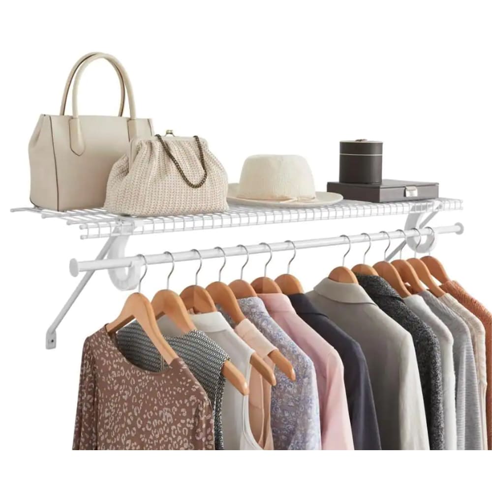 Fixed Mount Closet Organization Wire Shelving Drywall Back Wall Clips (48-Pack)