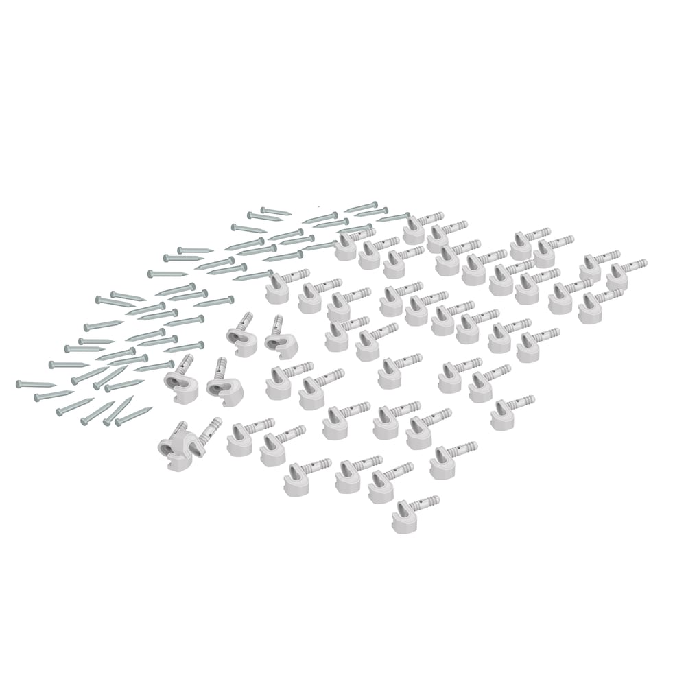 Fixed Mount Closet Organization Wire Shelving Drywall Back Wall Clips (48-Pack)