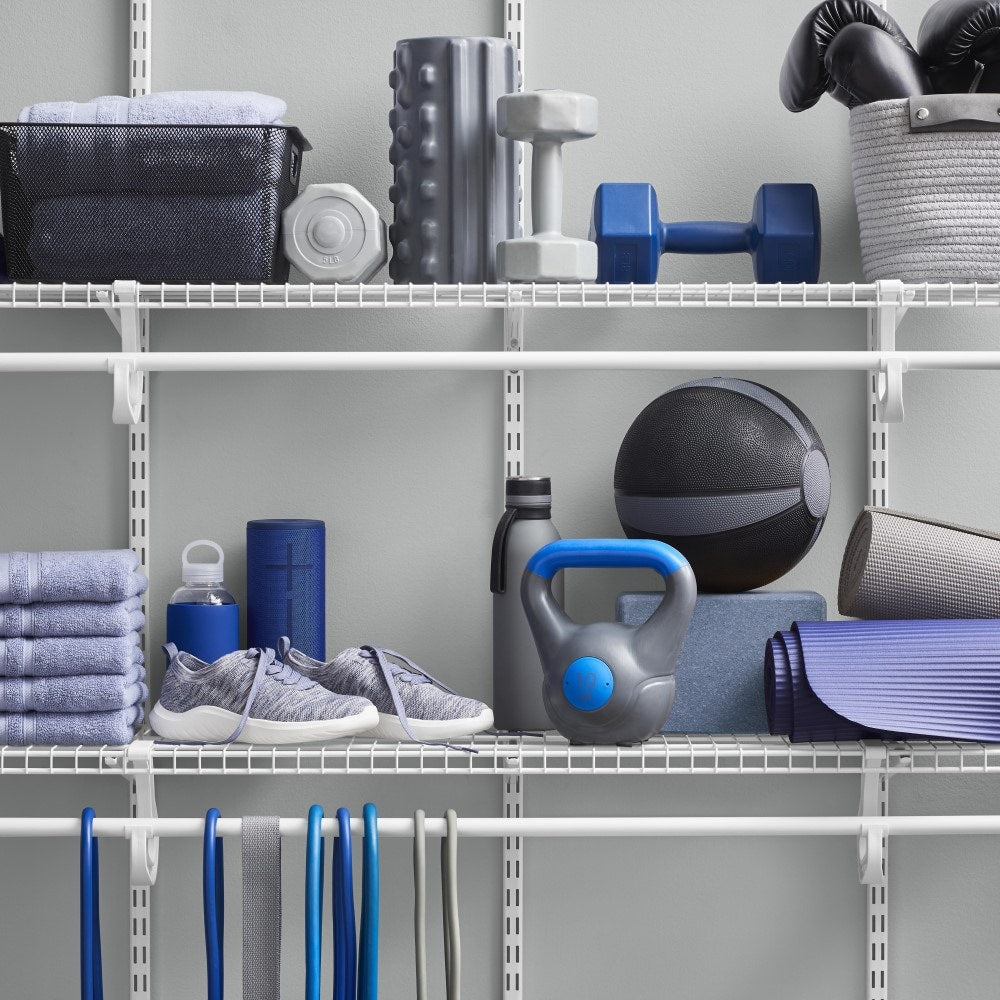 Closet Organization Drywall Anchors Steel Chrome Support Clips and Braces (5-Pack)