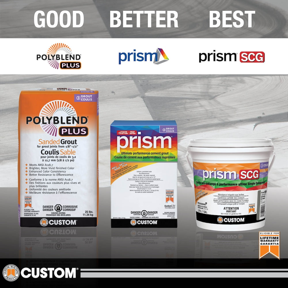 Polyblend Plus 10 lb. 641 Cool White Non-Sanded Enhanced Colour Grout for Interior and Exterior Locations