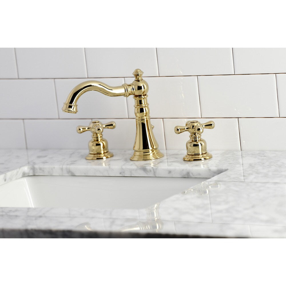 Robinet de salle de bain américain/classique à 2 poignées de 8 pouces en laiton poli
