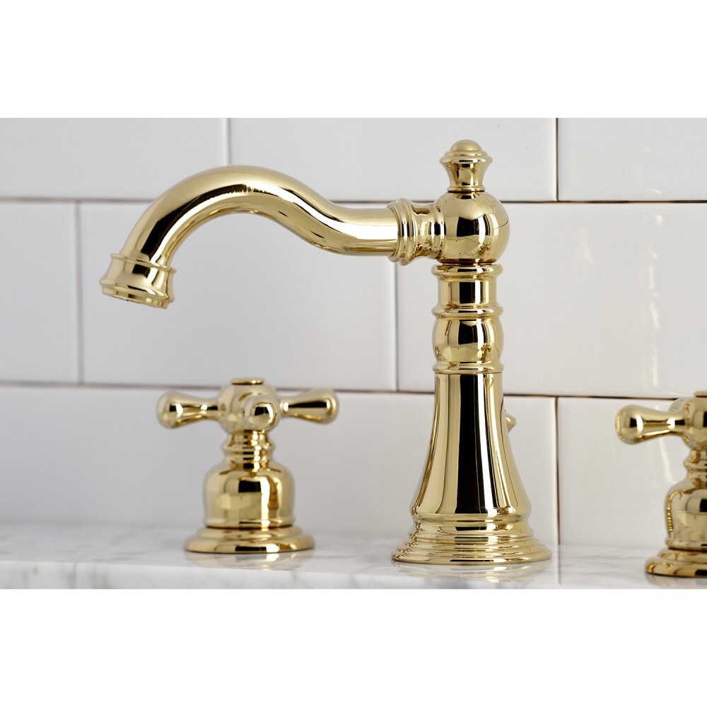 Robinet de salle de bain américain/classique à 2 poignées de 8 pouces en laiton poli