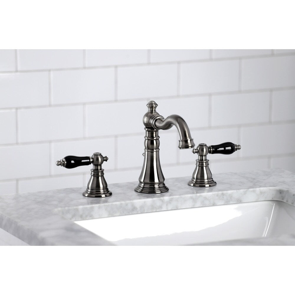 Duchess 8 inch Widespread 2-Handle Bathroom Faucet in Black Stainless