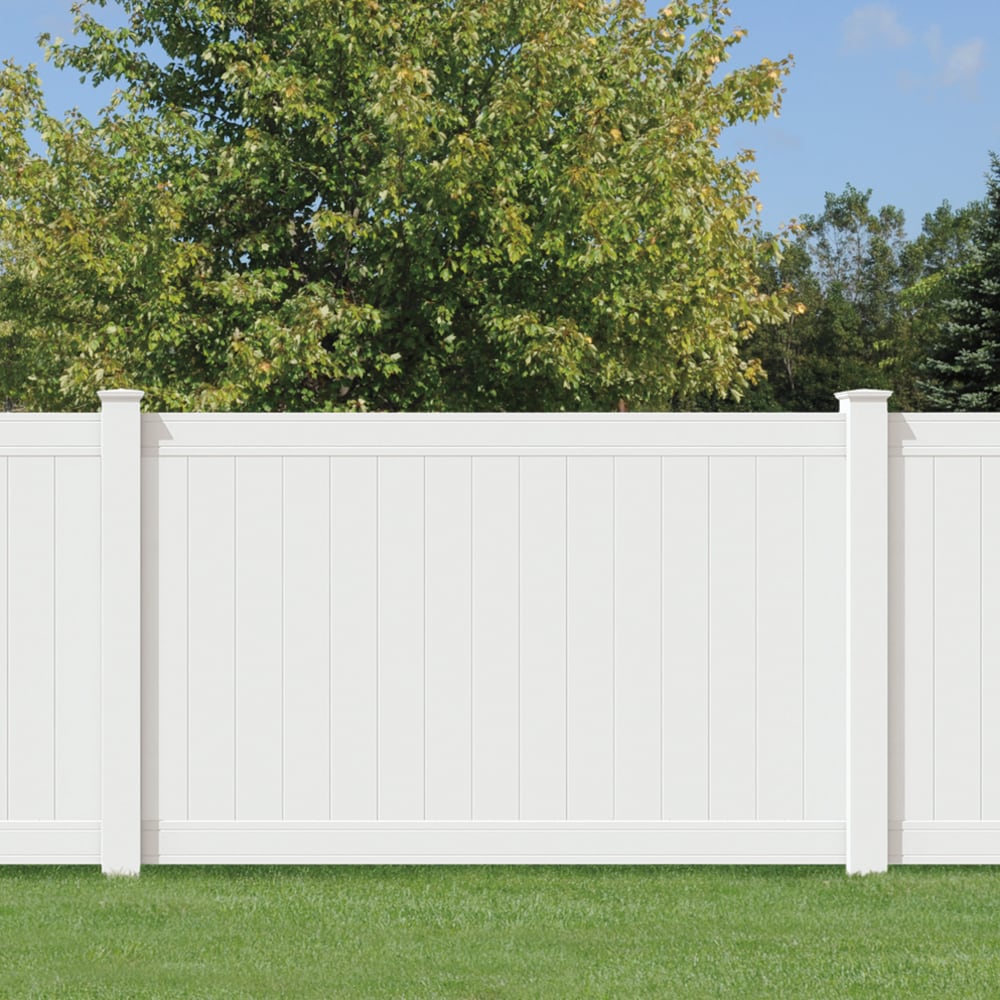 5 in. x 5 in. White Vinyl Classic Style Fence Post Cap
