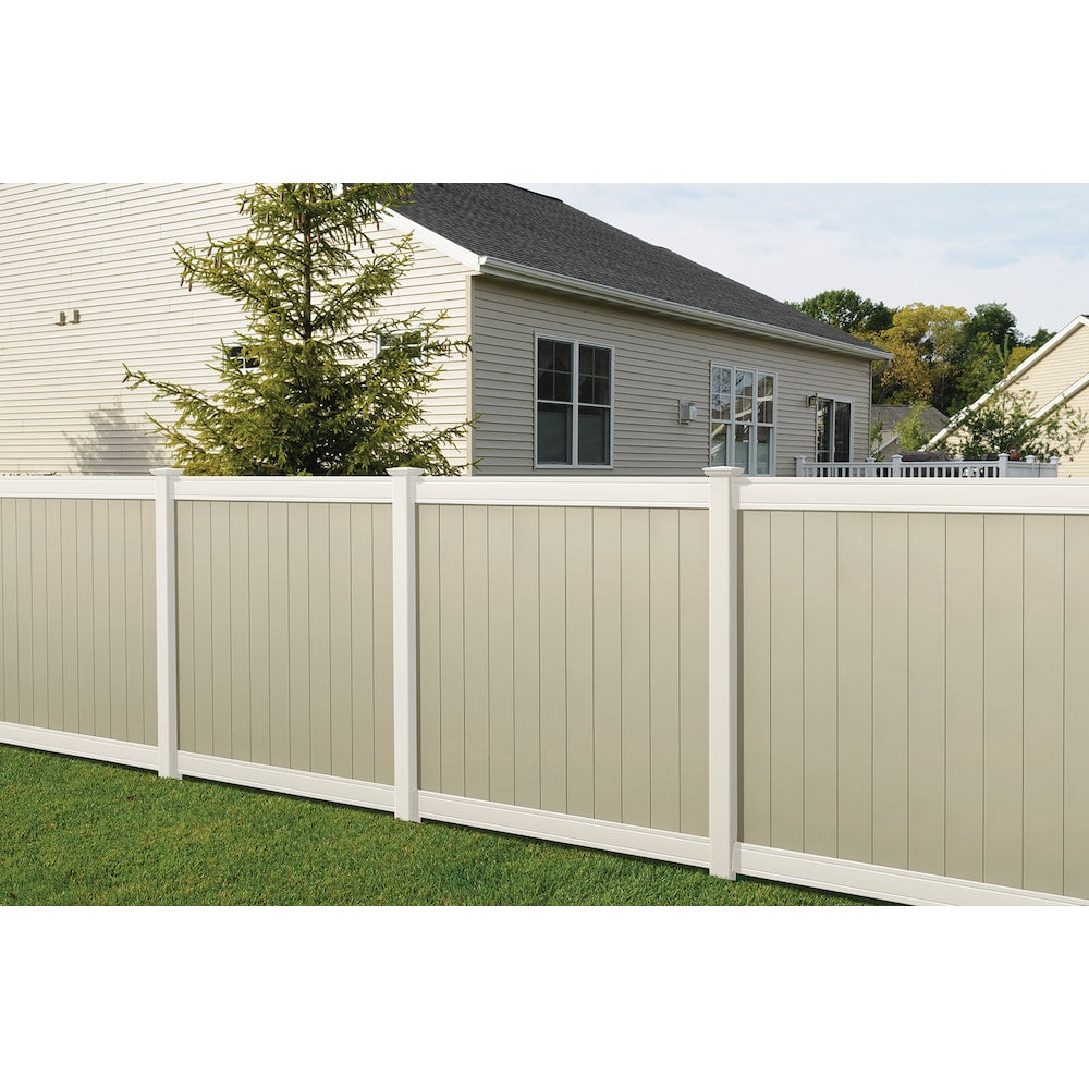 5 in. x 5 in. White Vinyl Classic Style Fence Post Cap