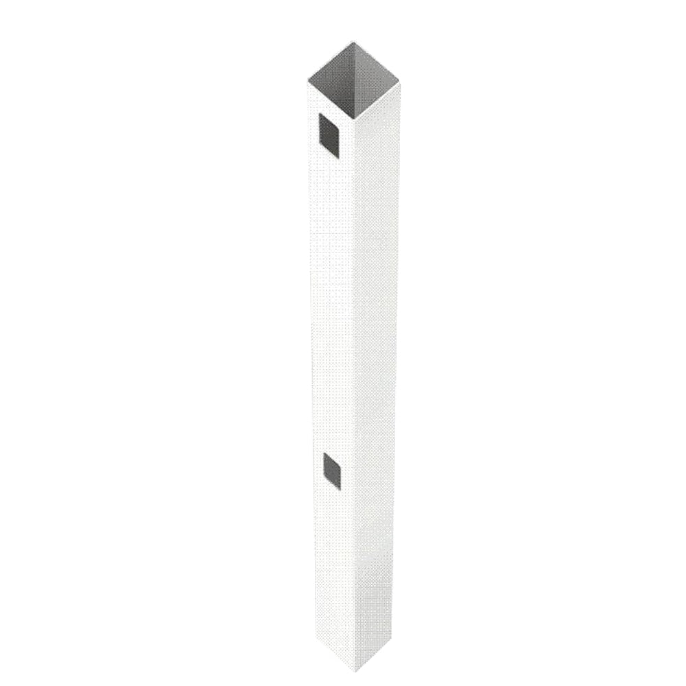 Pro Series 5 in. x 5 in. x 8 ft. White Vinyl Woodbridge Routed End Fence Post