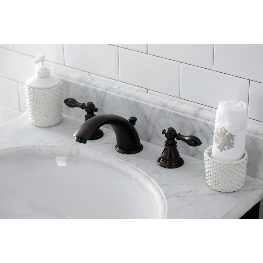 Robinet de salle de bain à 2 poignées de 8 pouces de style American-Classic en bronze huilé