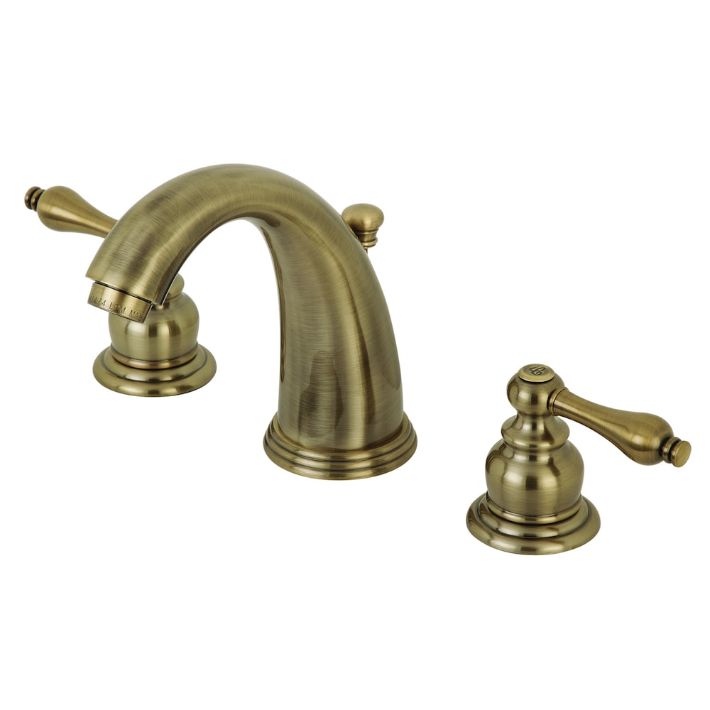 Victorian 8 inch Widespread 2-Handle Bathroom Faucet in Antique Brass