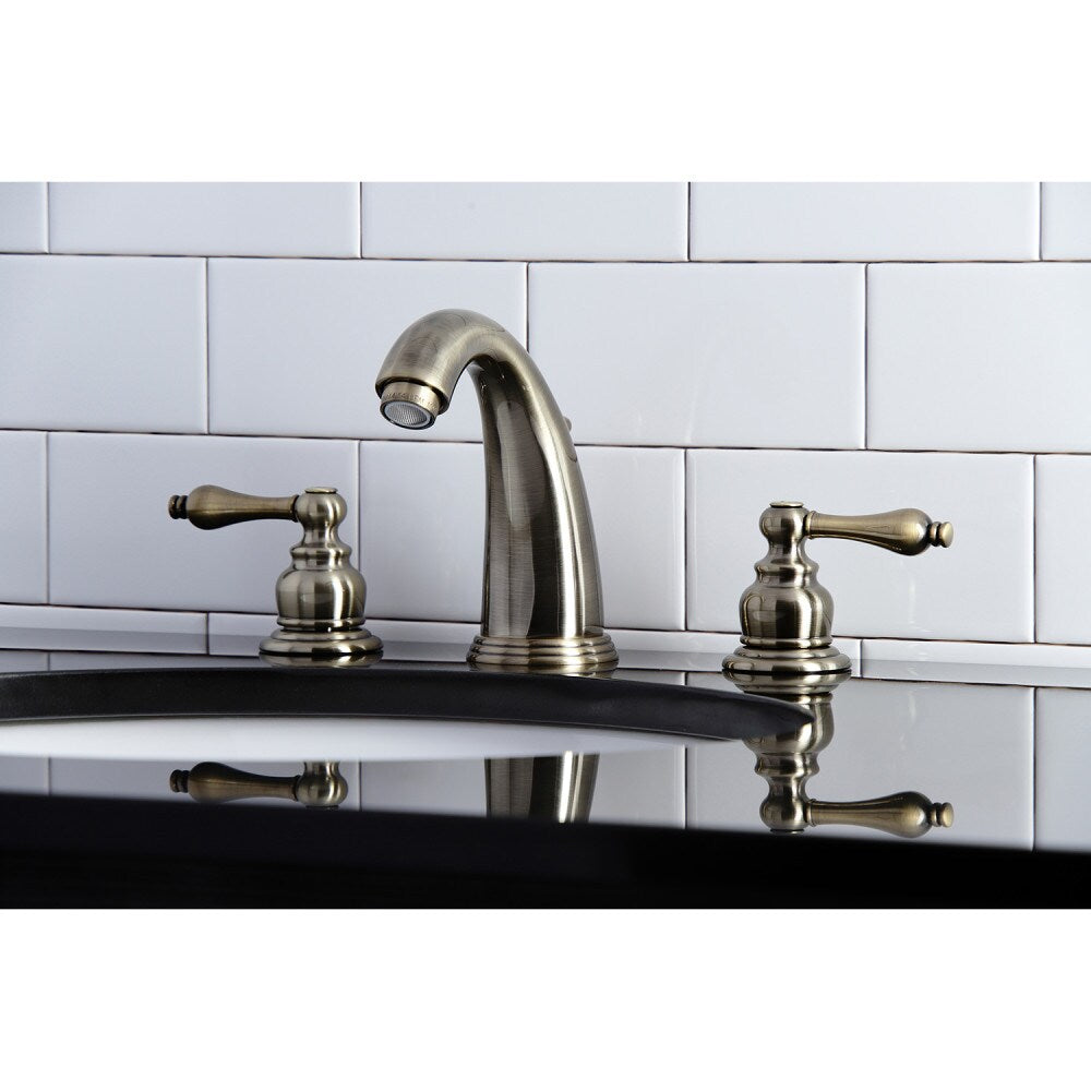 Victorian 8 inch Widespread 2-Handle Bathroom Faucet in Antique Brass