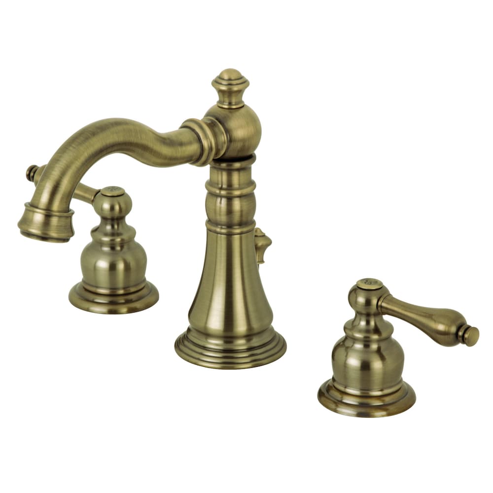 Robinet de salle de bain classique anglais à 2 poignées de 8 pouces en laiton antique