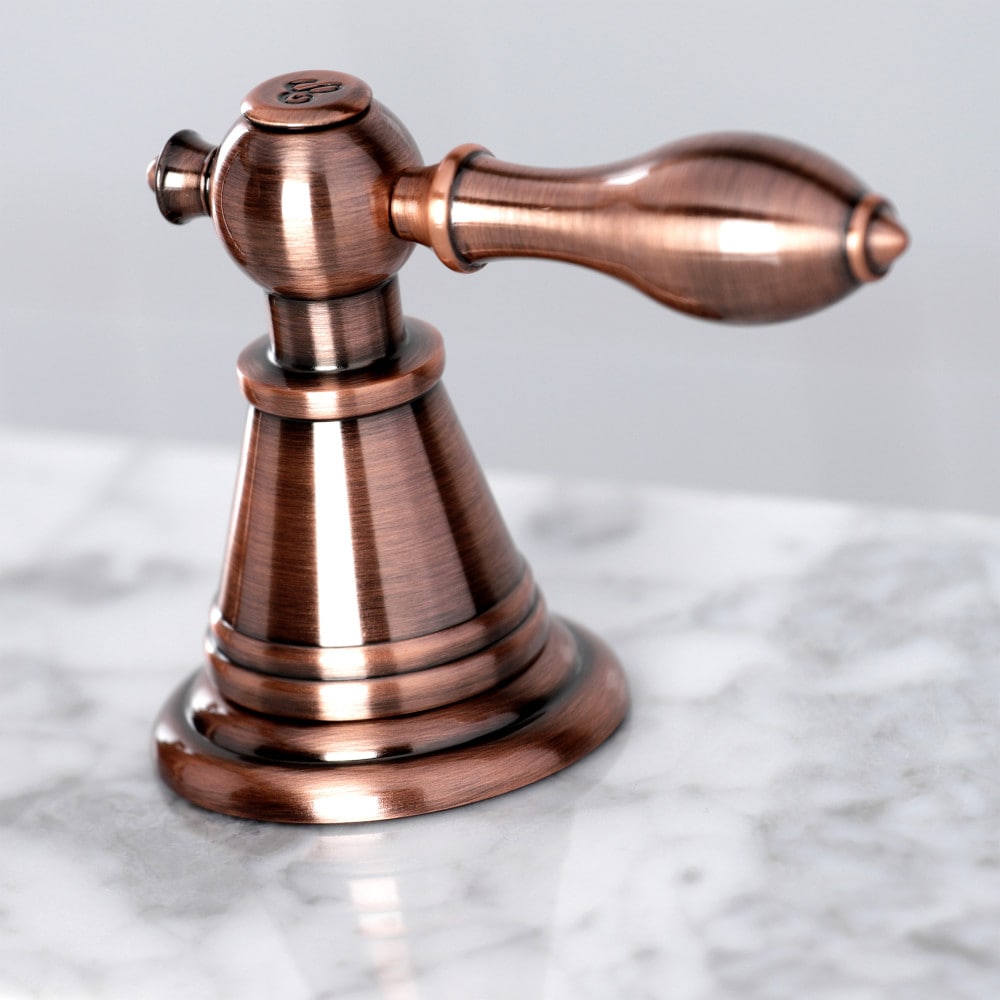 Robinet de salle de bain classique anglais à 2 poignées de 8 pouces en cuivre antique