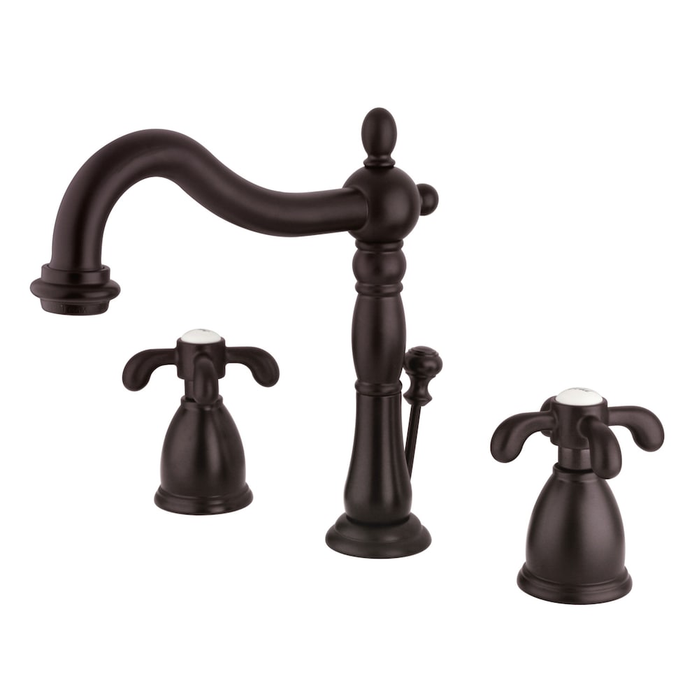 Robinet de salle de bain à 2 poignées de 8 pouces de style campagnard français en bronze huilé