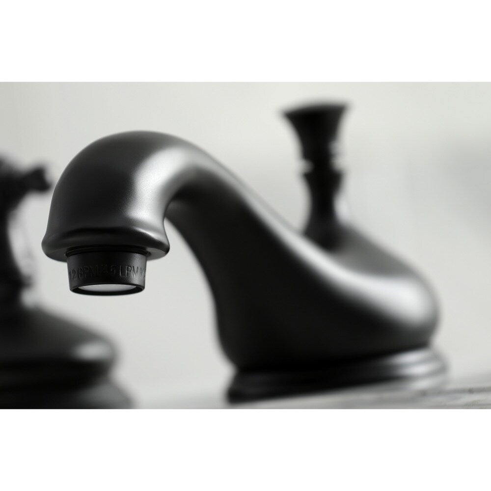 Heritage 8 inch Widespread 2-Handle Bathroom Faucet in Matte Black