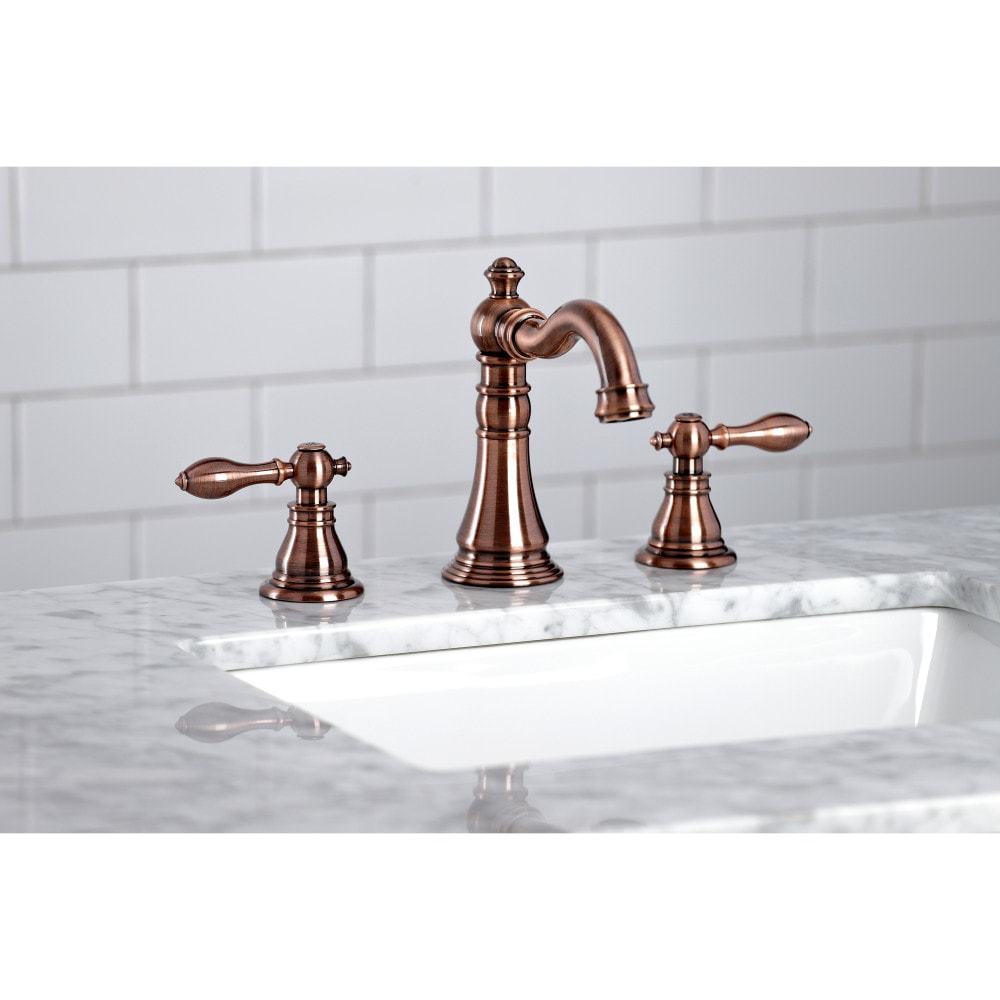 Robinet de salle de bain à 2 poignées de 8 pouces de style classique américain en cuivre antique