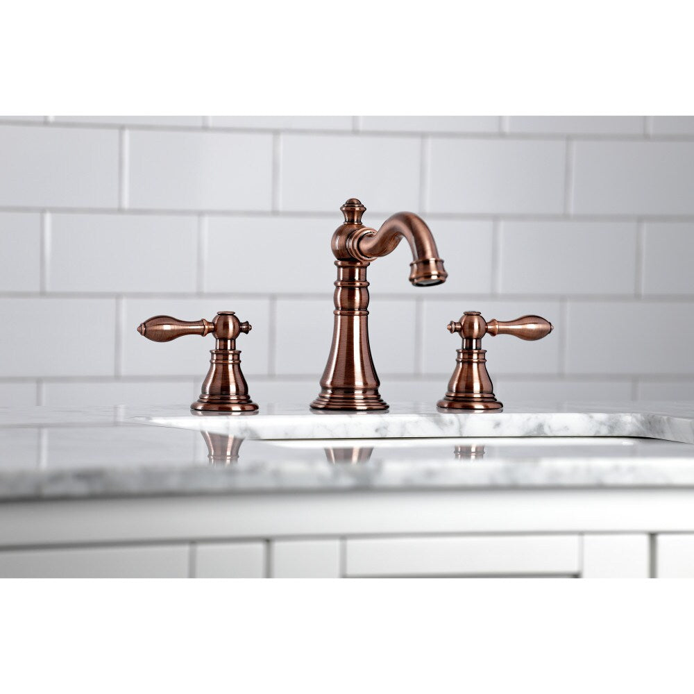 Robinet de salle de bain à 2 poignées de 8 pouces de style classique américain en cuivre antique