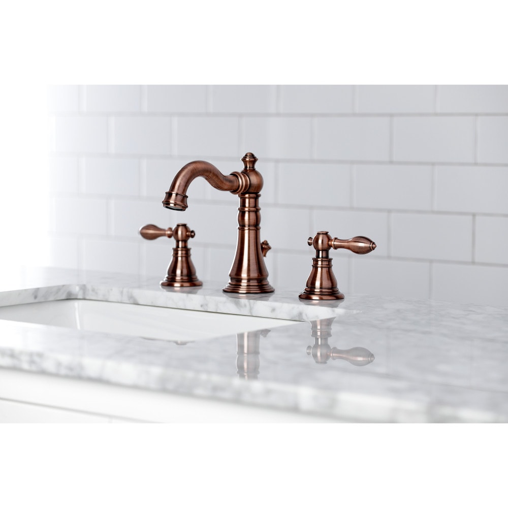 Robinet de salle de bain à 2 poignées de 8 pouces de style classique américain en cuivre antique