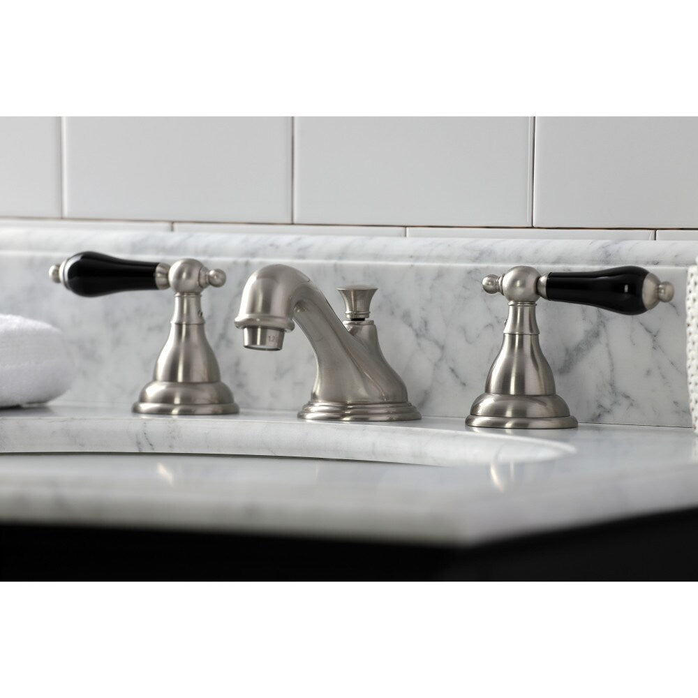 Duchess Porcelain Porcelain 8 inch Widespread 2-Handle Bathroom Faucet in Brushed Nickel