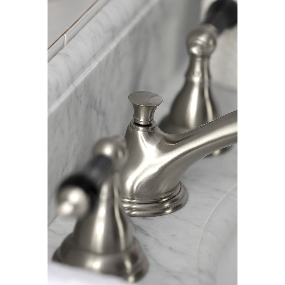 Duchess Porcelain Porcelain 8 inch Widespread 2-Handle Bathroom Faucet in Brushed Nickel