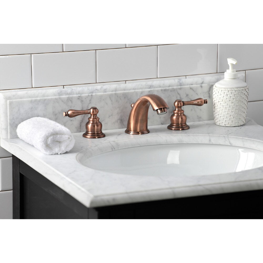 Victorian 8 inch Widespread 2-Handle Bathroom Faucet in Antique Copper