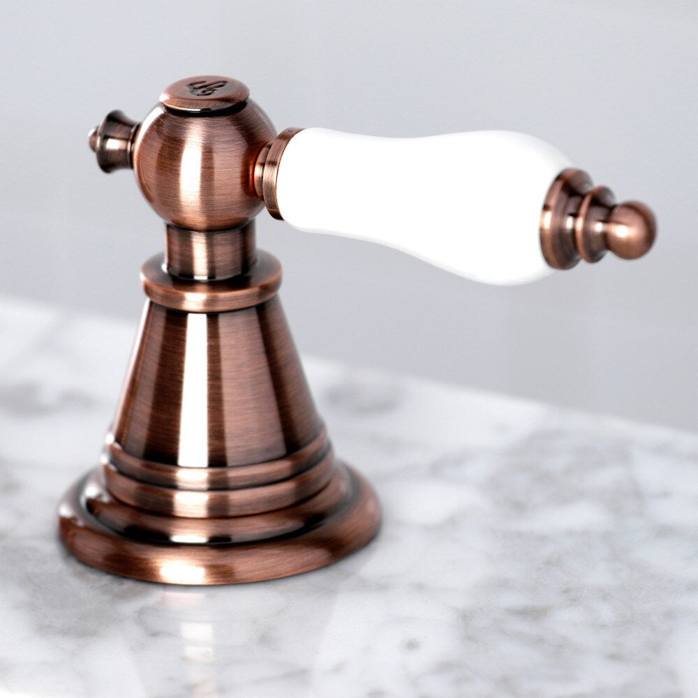 Robinet de salle de bain classique anglais à 2 poignées de 8 pouces en cuivre antique