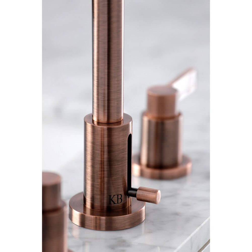 NuvoFusion 8 inch Widespread 2-Handle Bathroom Faucet in Antique Copper