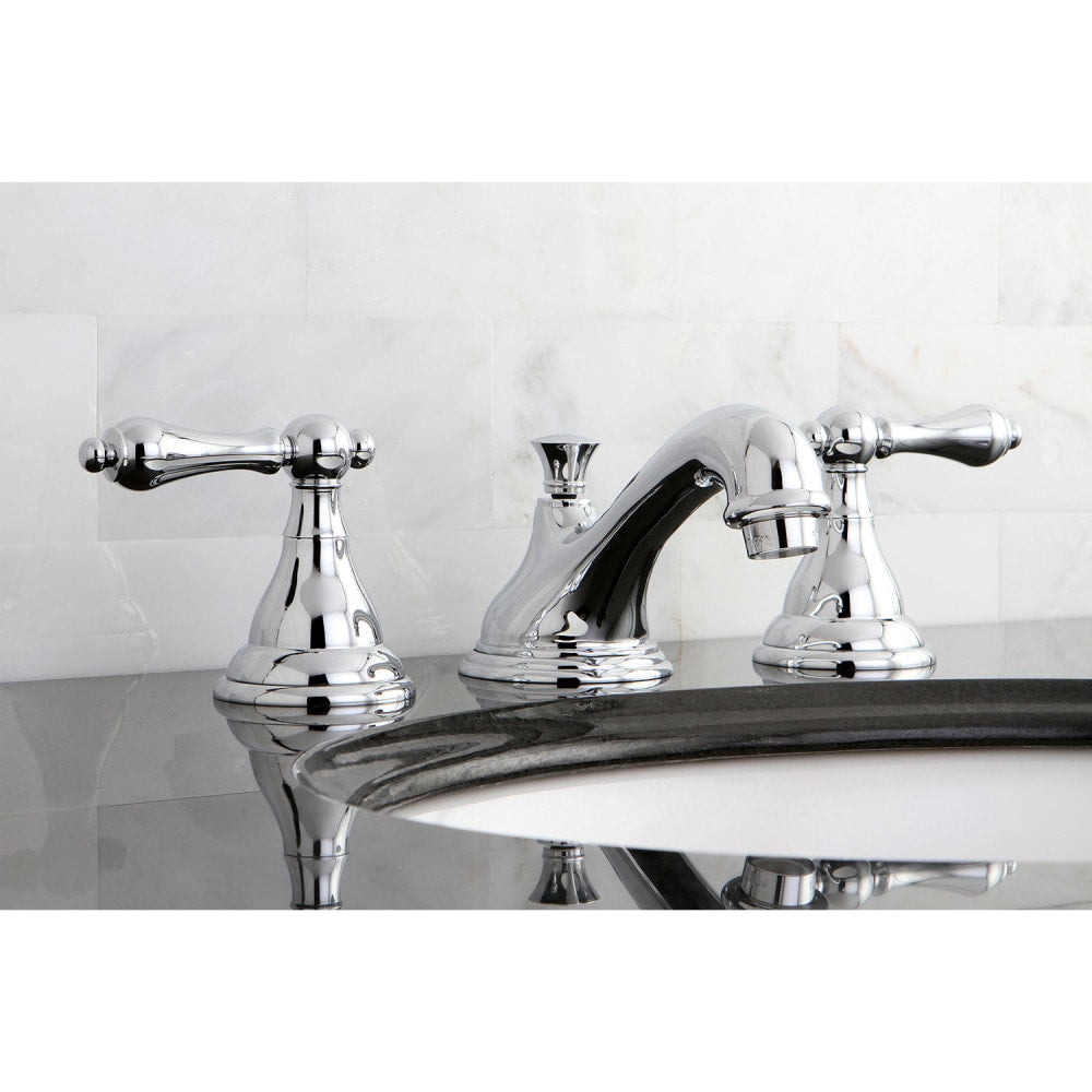 Robinet de salle de bain traditionnel à 2 poignées de 8 pouces en chrome