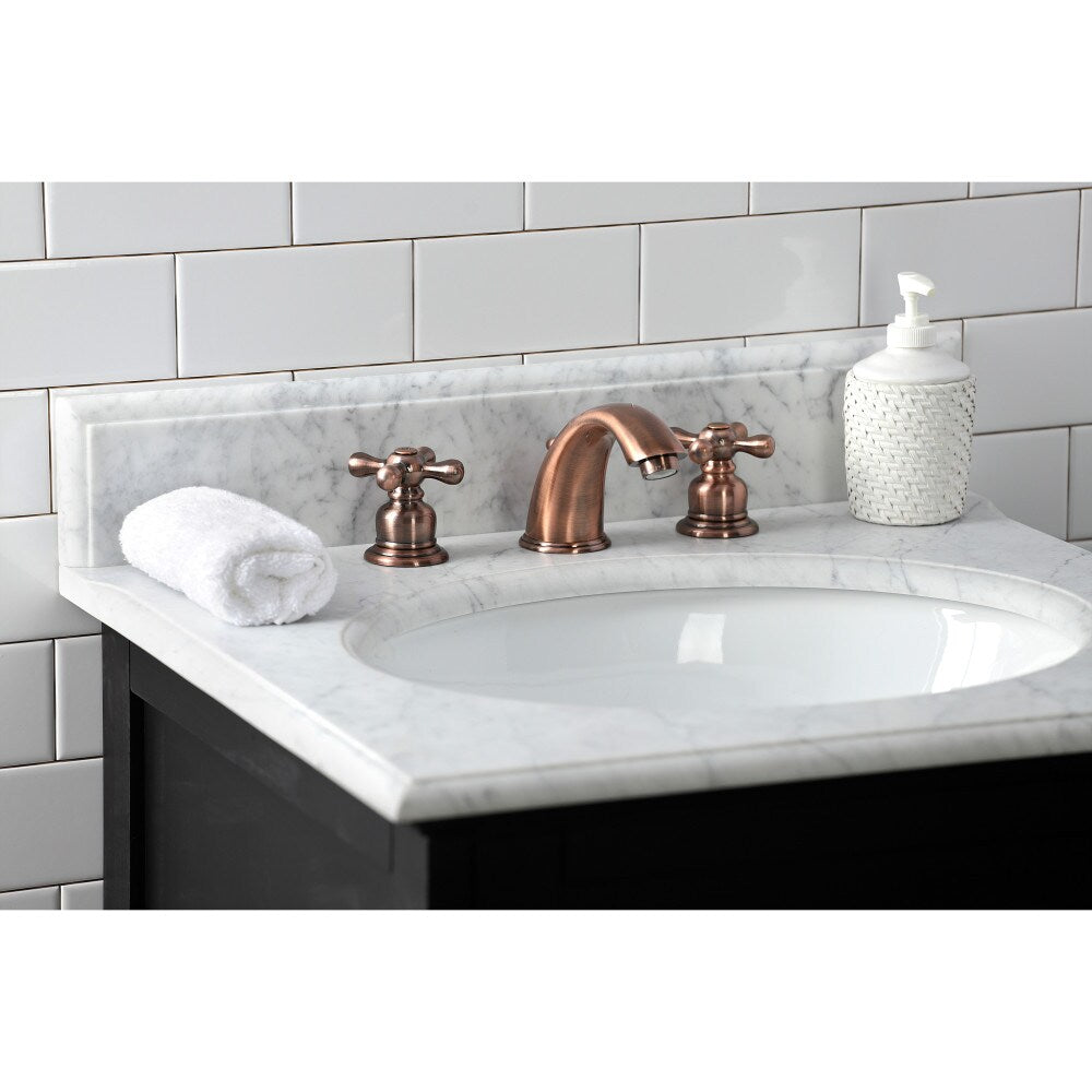 Victorian 8 inch Widespread 2-Handle Bathroom Faucet in Antique-Copper