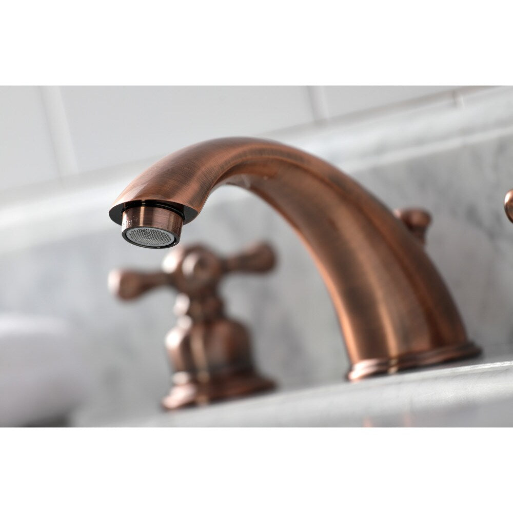 Victorian 8 inch Widespread 2-Handle Bathroom Faucet in Antique-Copper