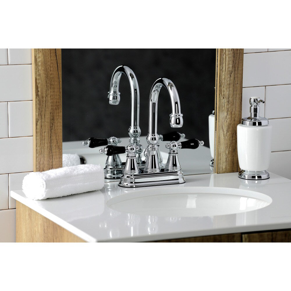 Robinet de salle de bain central Duchess de 4 pouces à 2 poignées en chrome poli