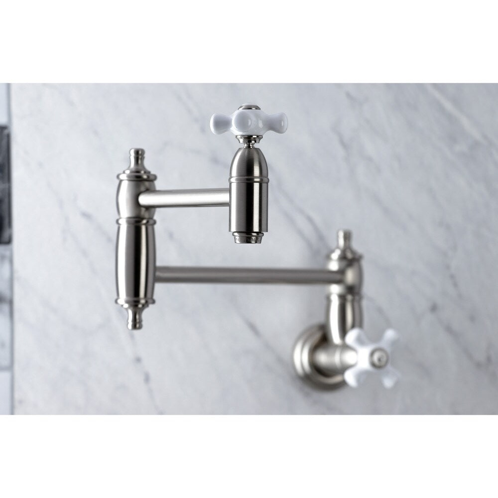 Restoration Wall Mounted Pot-Filler in Brushed Nickel