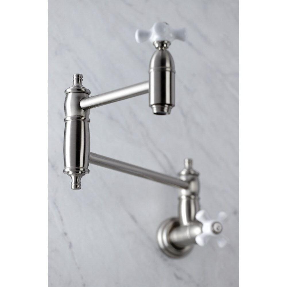 Restoration Wall Mounted Pot-Filler in Brushed Nickel