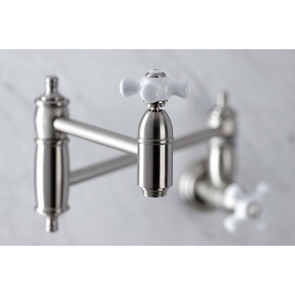 Restoration Wall Mounted Pot-Filler in Brushed Nickel