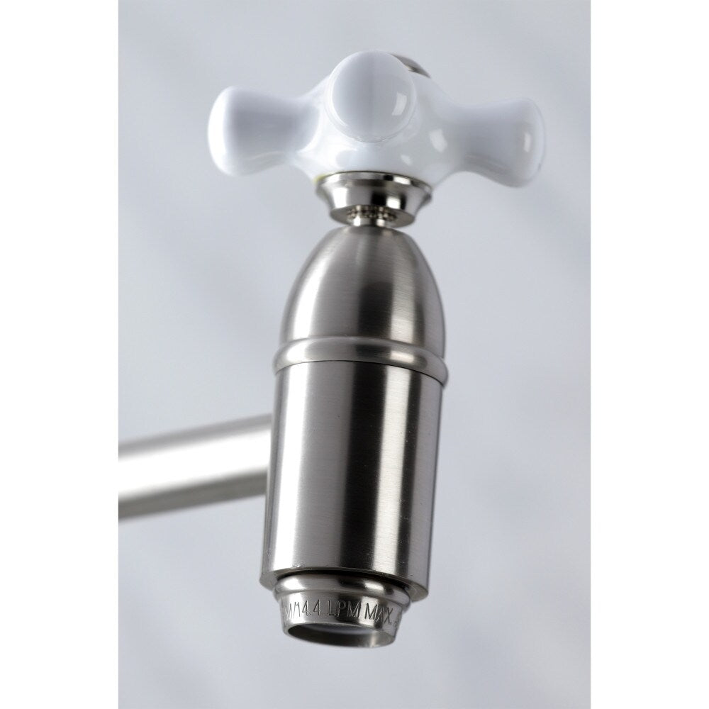 Restoration Wall Mounted Pot-Filler in Brushed Nickel