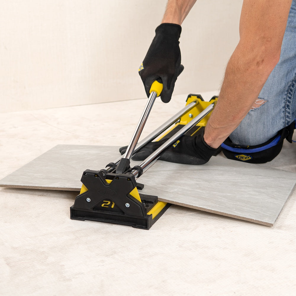 21 in. Professional Tile Cutter with 7/8 in. Titanium-Coated Tungsten Carbide Scoring Wheel