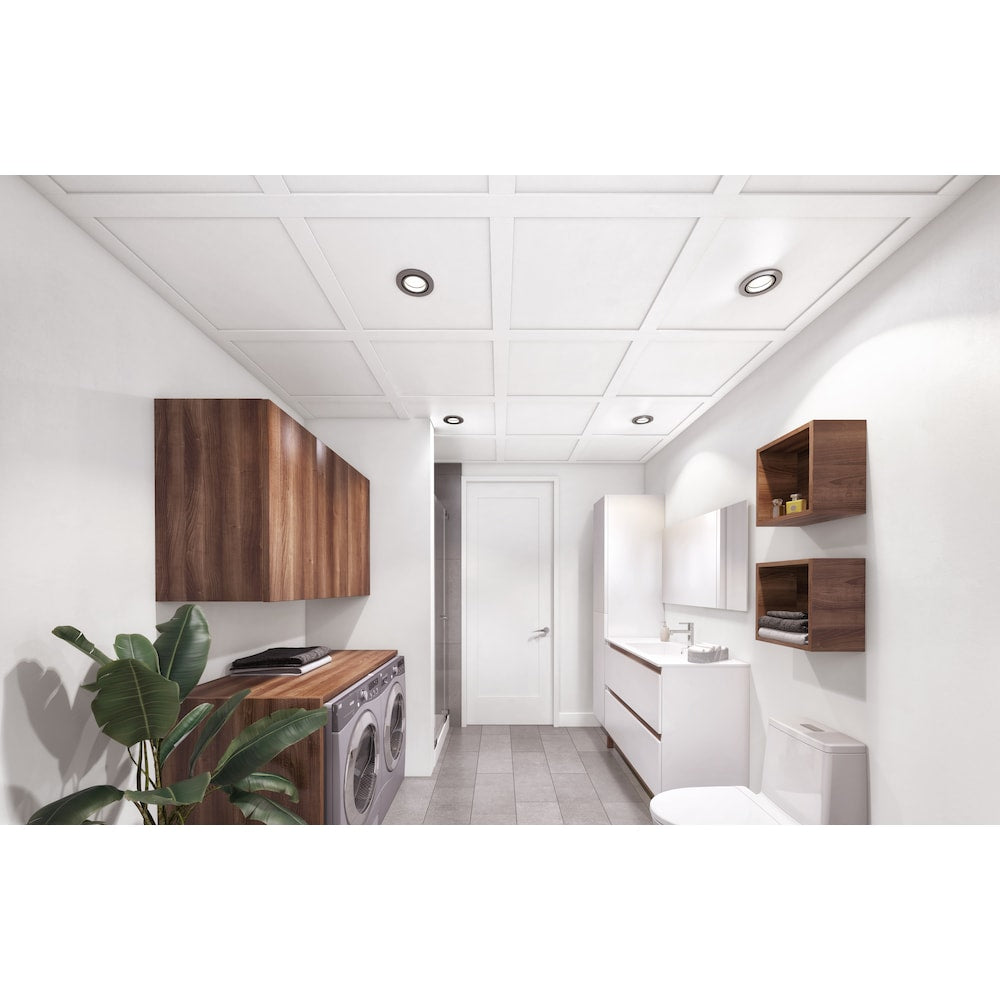 Suspended Ceiling Tile Kit - 16 Panels 2 ft. x 2 ft. (80 sq. ft. total coverage)