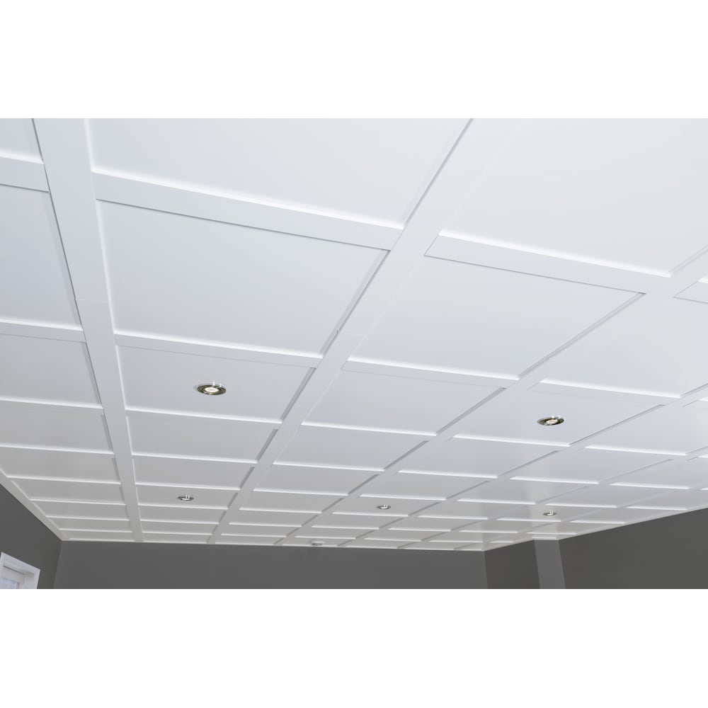 Suspended Ceiling Tile Kit - 16 Panels 2 ft. x 2 ft. (80 sq. ft. total coverage)