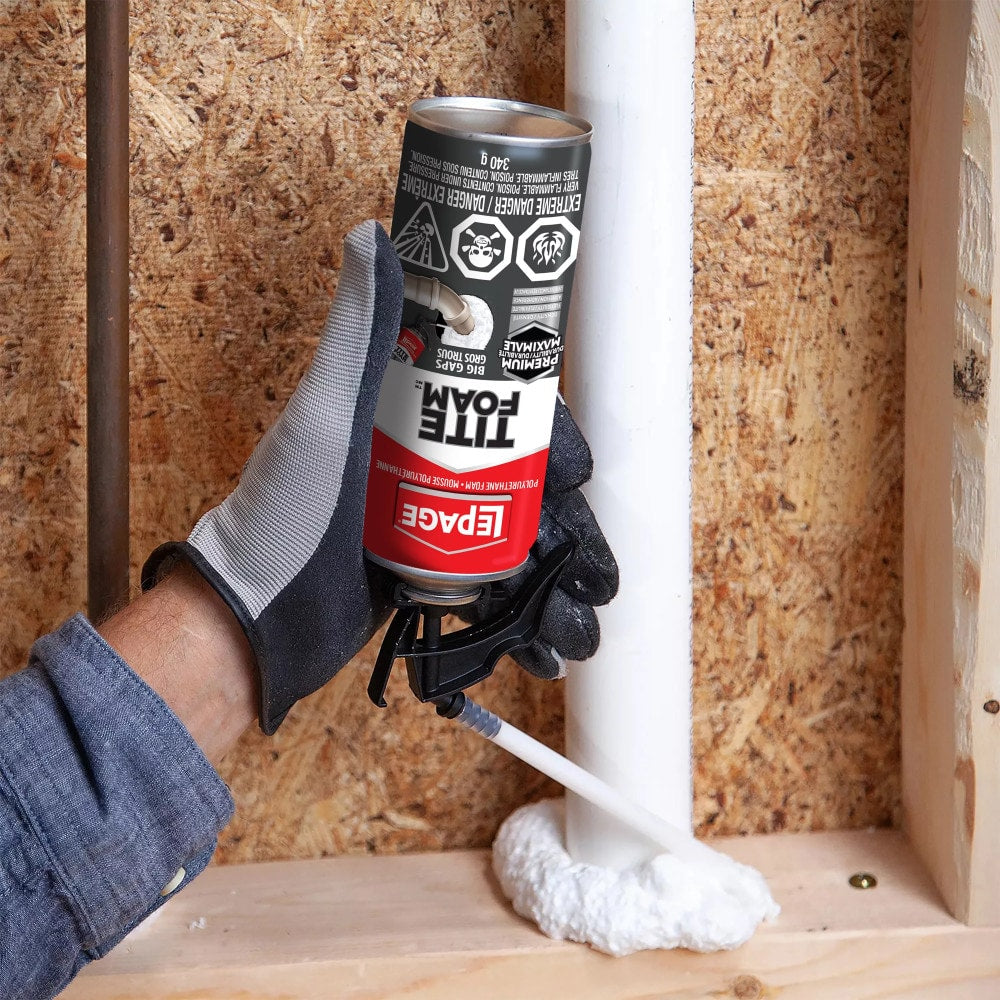 Mastic isolant en mousse pulvérisée Tite Foam Big Gaps, intérieur/extérieur, 340 g